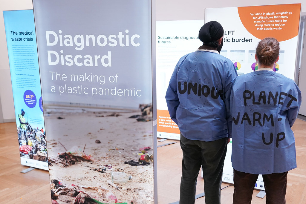 Long distance shot of the Diagnostic Discard: the making of a plastic pandemic exhibition
